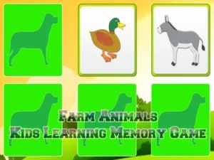 Kids Learning Farm Animals Memory